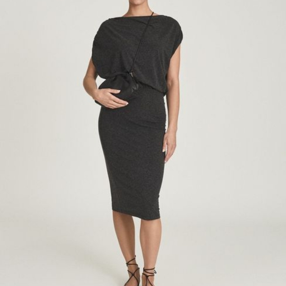Reiss Evelyn Jersey Drape Dress SZ Small